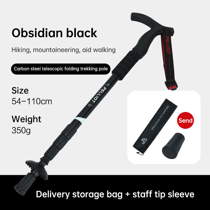 Telescopic Aluminum Climbing Stick – Portable Walking Trekking Pole