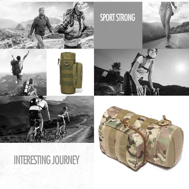 Tactical MOLLE Water Bottle Pouch – Outdoor Waist Bag