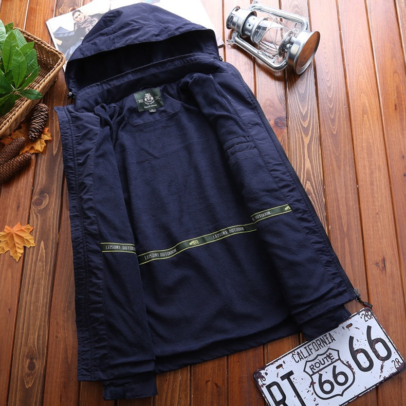 NIANJEEP Men’s Autumn/Winter Outdoor Jacket – Velvet Mountaineering Coat