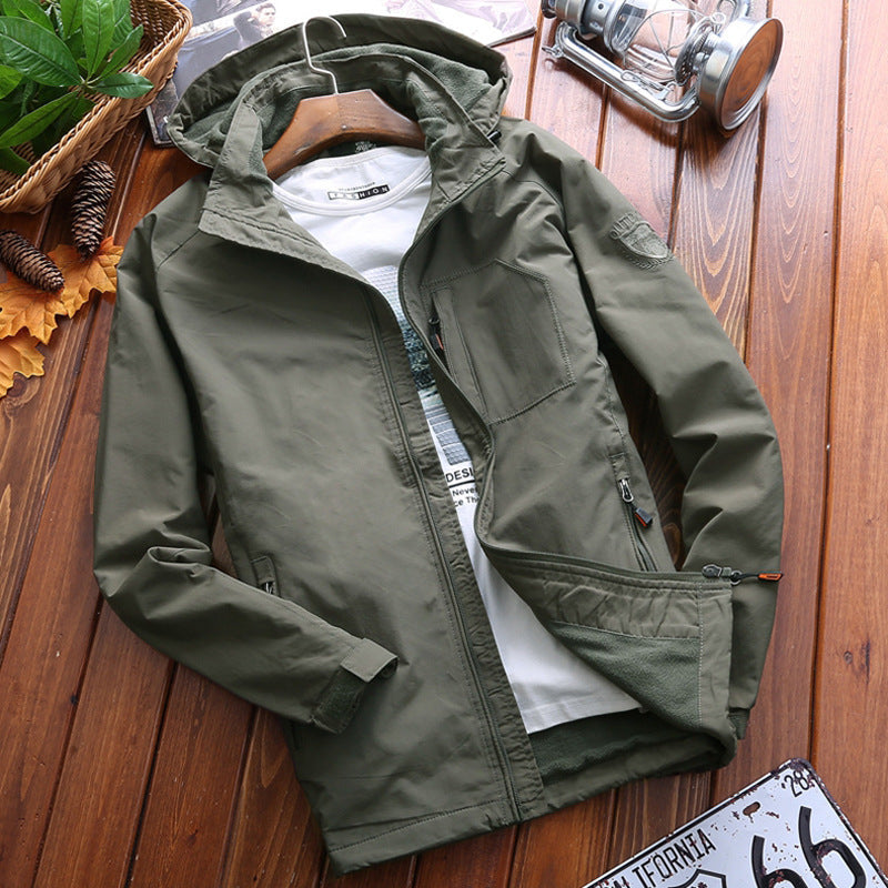 NIANJEEP Men’s Autumn/Winter Outdoor Jacket – Velvet Mountaineering Coat
