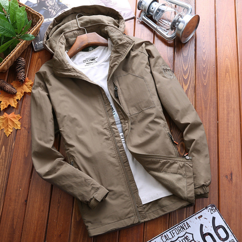 NIANJEEP Men’s Autumn/Winter Outdoor Jacket – Velvet Mountaineering Coat