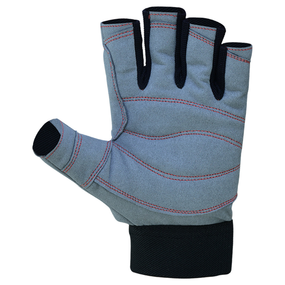 Sailing Gloves – Fingerless Kayaking & Watersports Gloves (Blue/Grey)