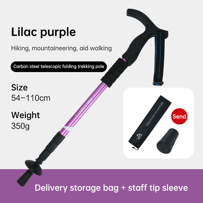 Telescopic Aluminum Climbing Stick – Portable Walking Trekking Pole