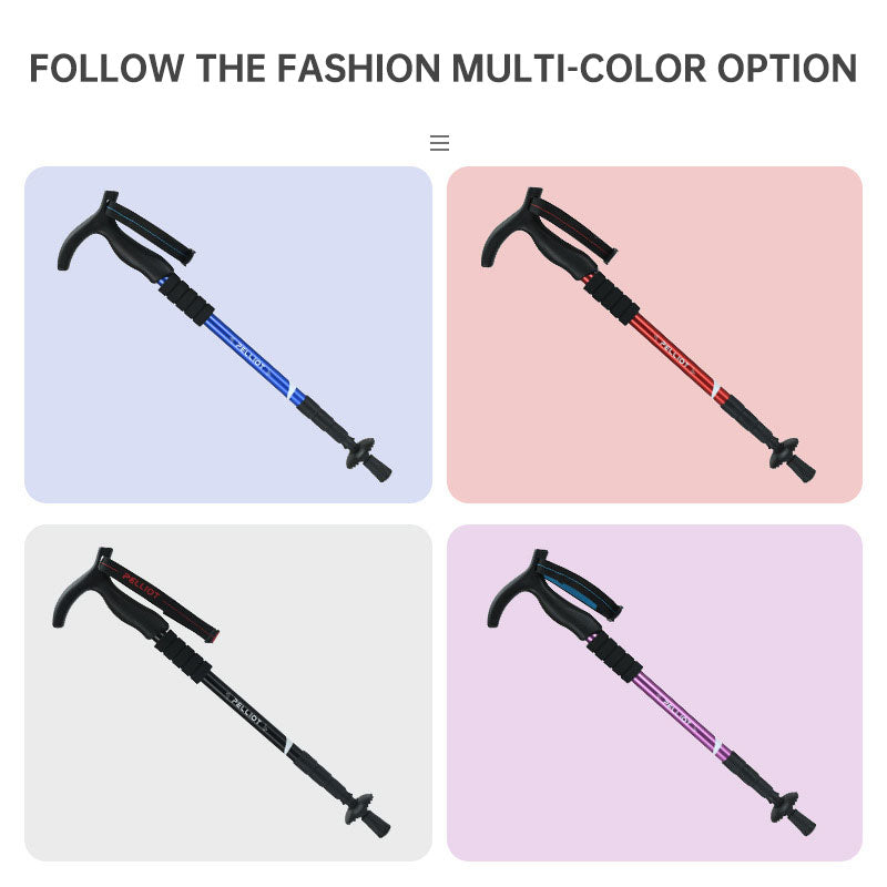 Telescopic Aluminum Climbing Stick – Portable Walking Trekking Pole