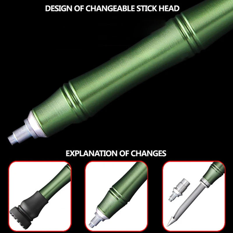 Tactical Folding Walking Stick – Multifunctional Hiking Alpenstock