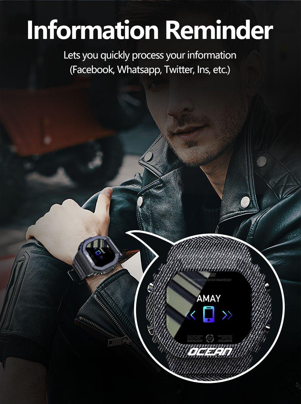 Ocean Army Smart Watch – Fitness & Health Tracker