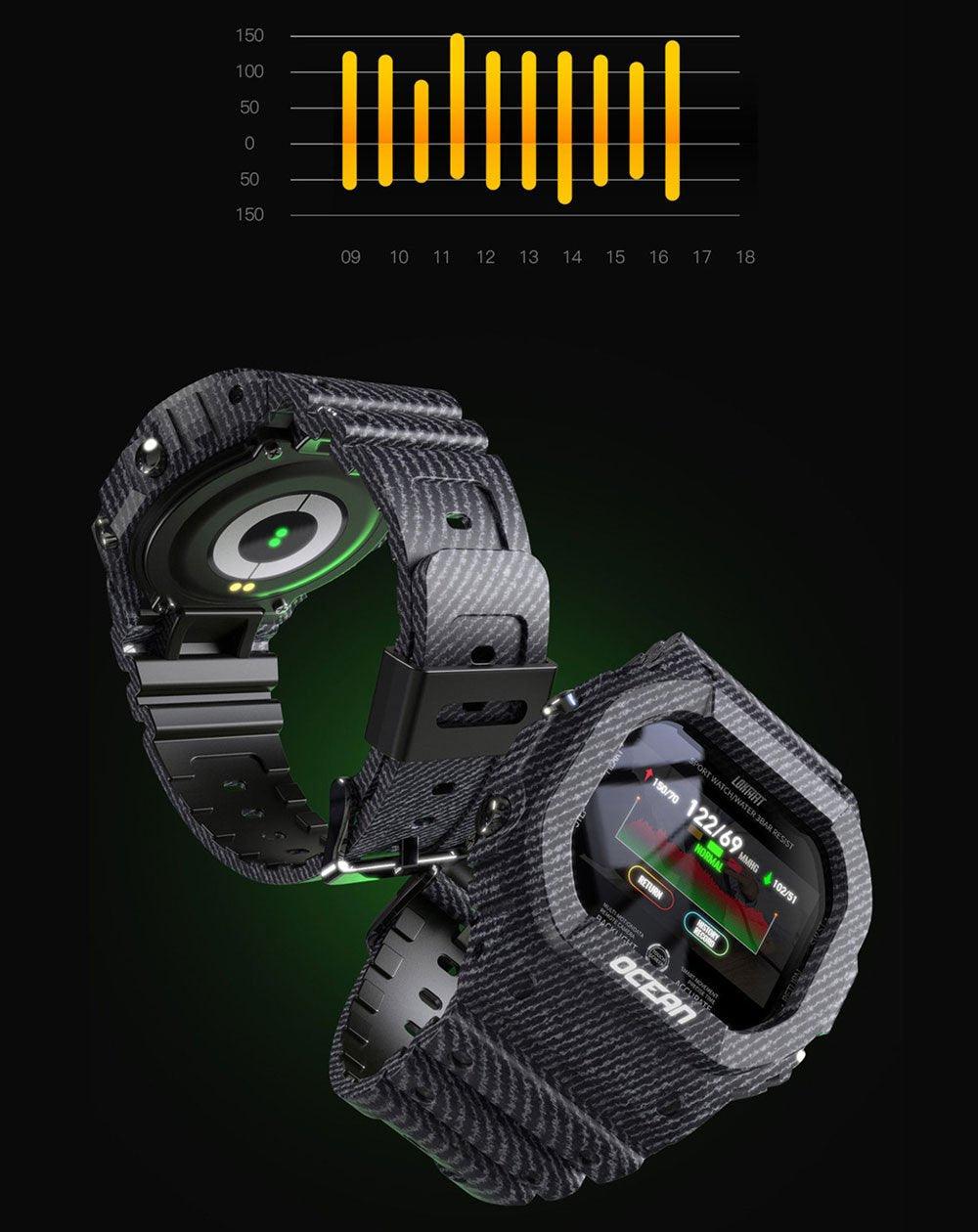 Ocean Army Smart Watch – Fitness & Health Tracker
