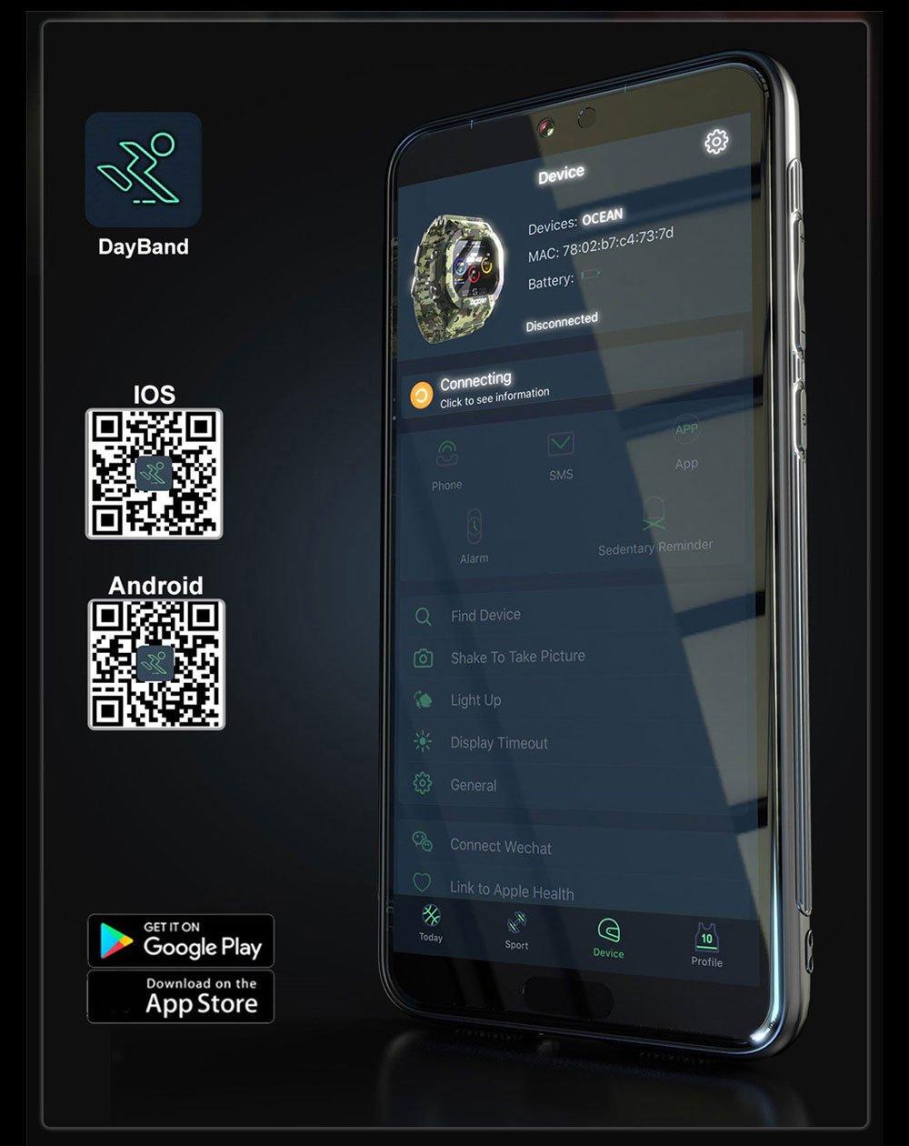 Ocean Army Smart Watch – Fitness & Health Tracker