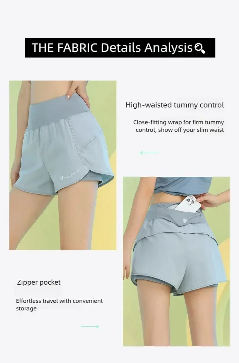 PHIGEER Women’s Yoga Shorts – Lightweight Workout Shorts with Pocket