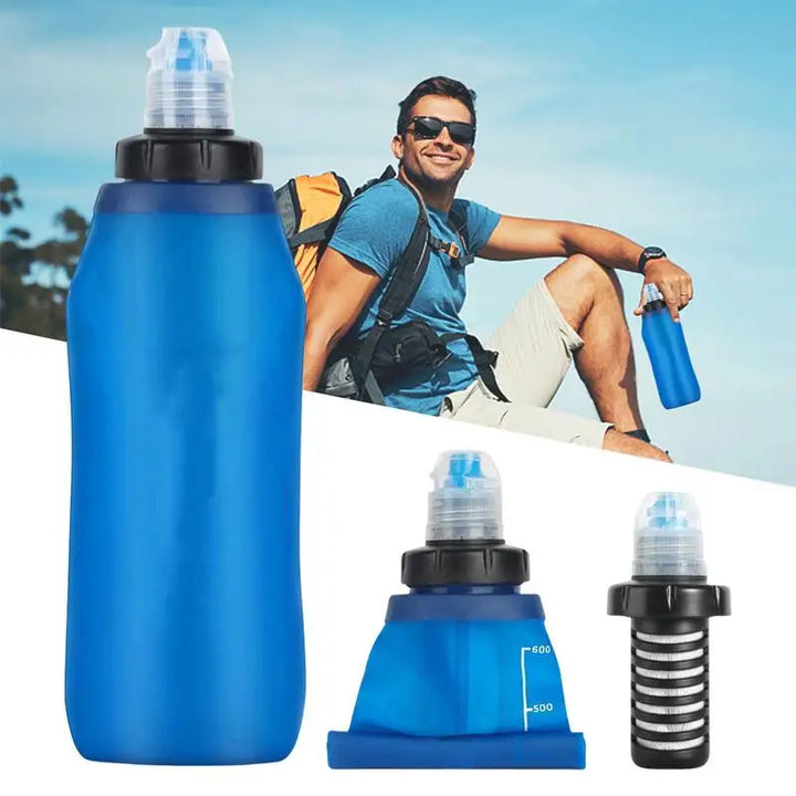 Portable Filter Water Bottle – Foldable Outdoor Purifier