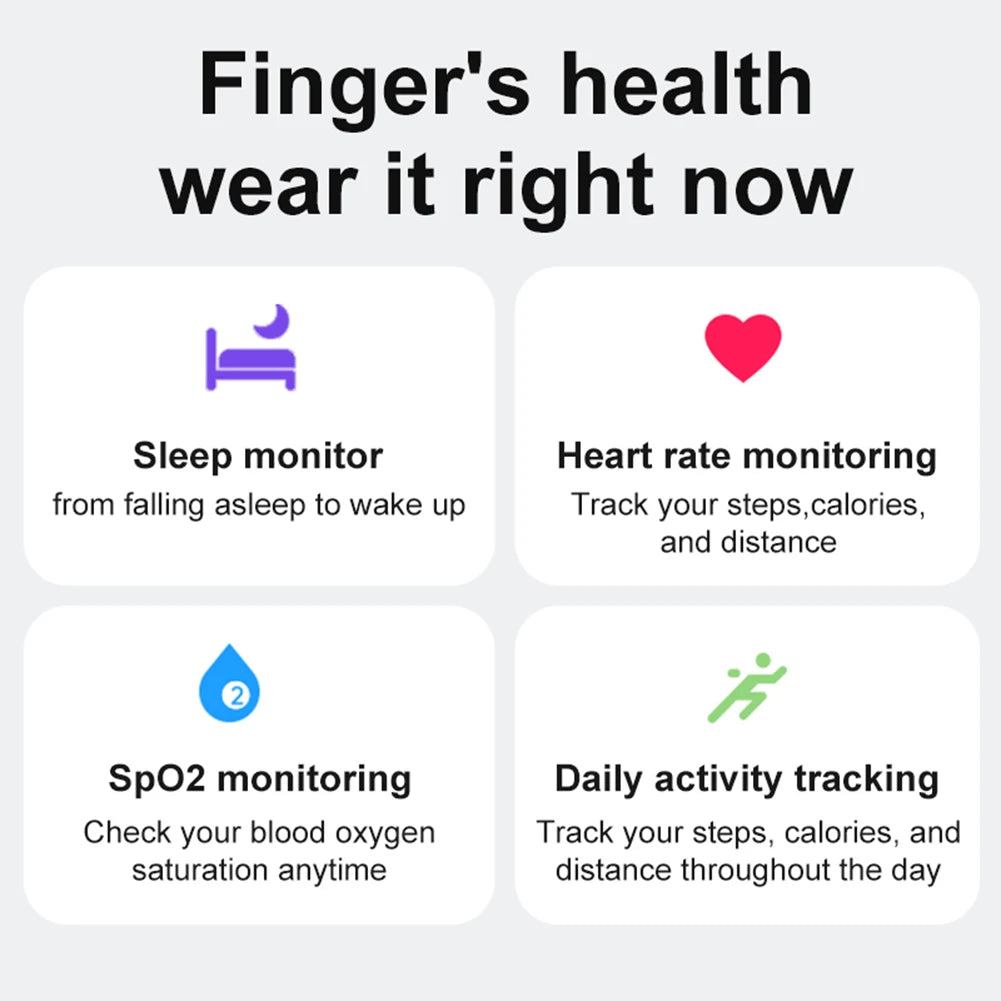 Smart Ring R08 – Health & Sleep Tracker 5ATM Waterproof