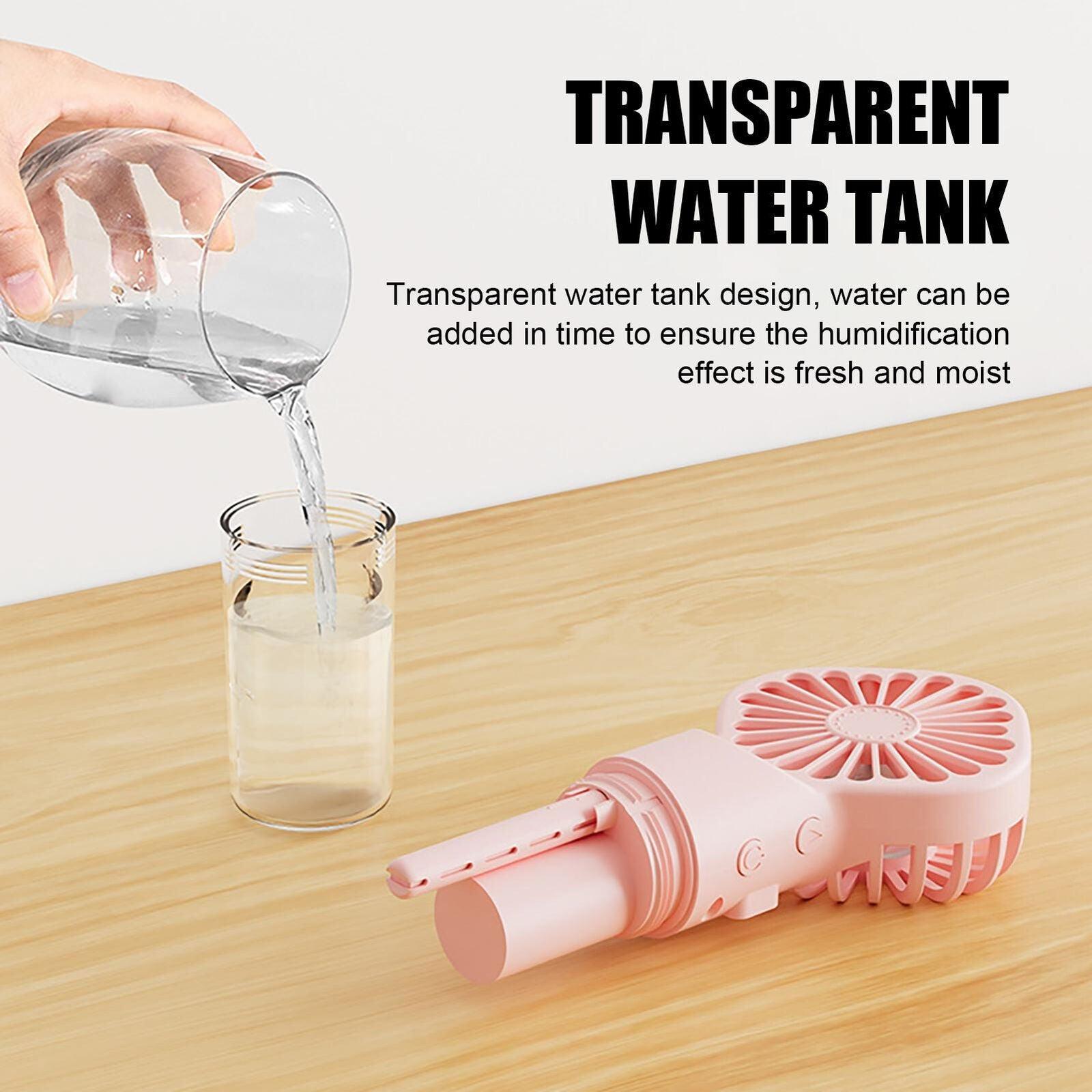 Portable Rechargeable Handheld Misting Fan – USB Mini Cooling Fan