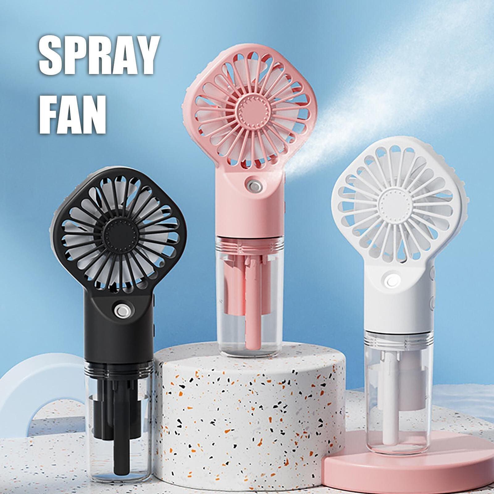 Portable Rechargeable Handheld Misting Fan – USB Mini Cooling Fan