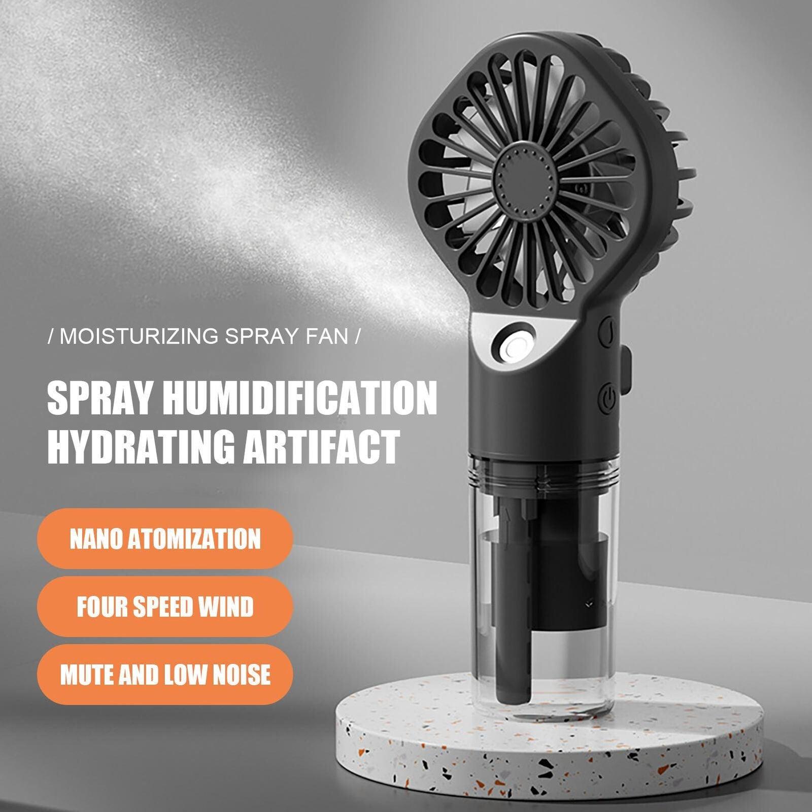 Portable Rechargeable Handheld Misting Fan – USB Mini Cooling Fan