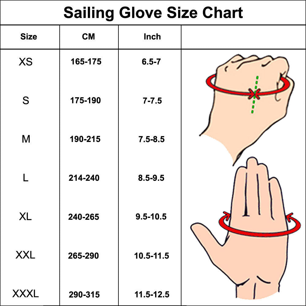 Sailing Gloves – Fingerless Kayaking & Watersports Gloves (Blue/Grey)