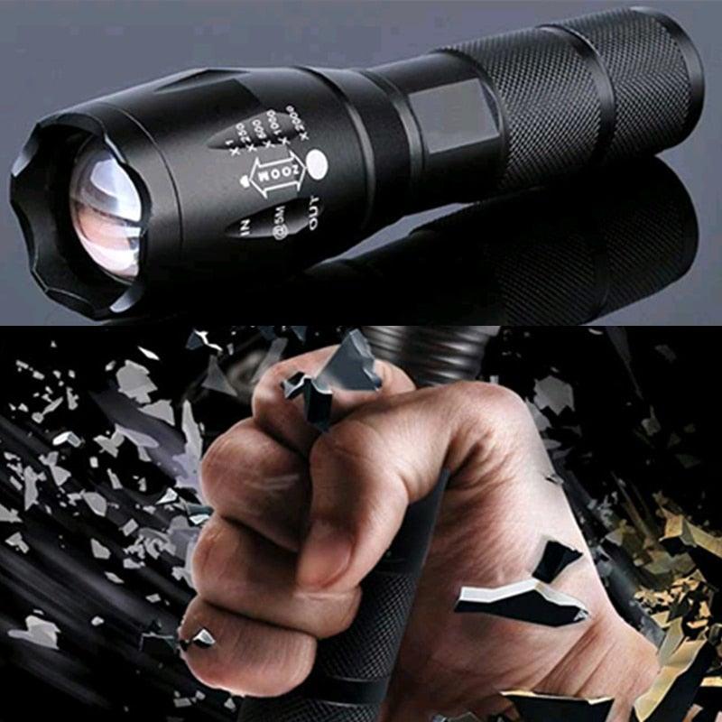 Waterproof Z45 LED Flashlight – Rechargeable Zoomable Torch