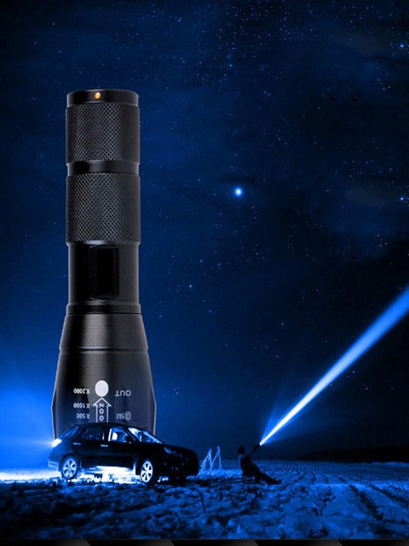 Waterproof Z45 LED Flashlight – Rechargeable Zoomable Torch